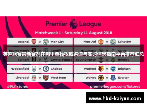 英超联赛最新赛况在哪里查找权威渠道与实时信息指南平台推荐汇总